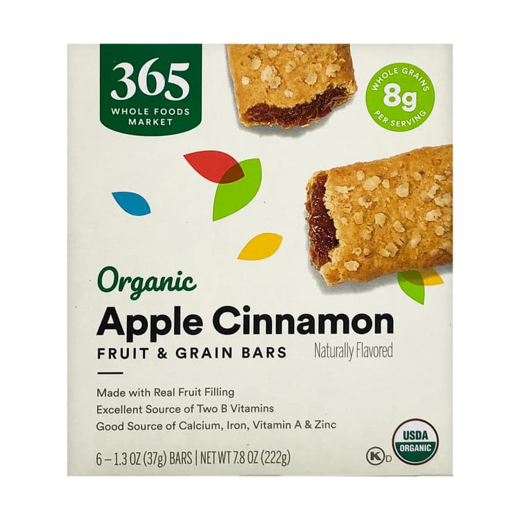 365 Whole Foods Market Organic Apple Cinnamon Fruit & Grain Bars