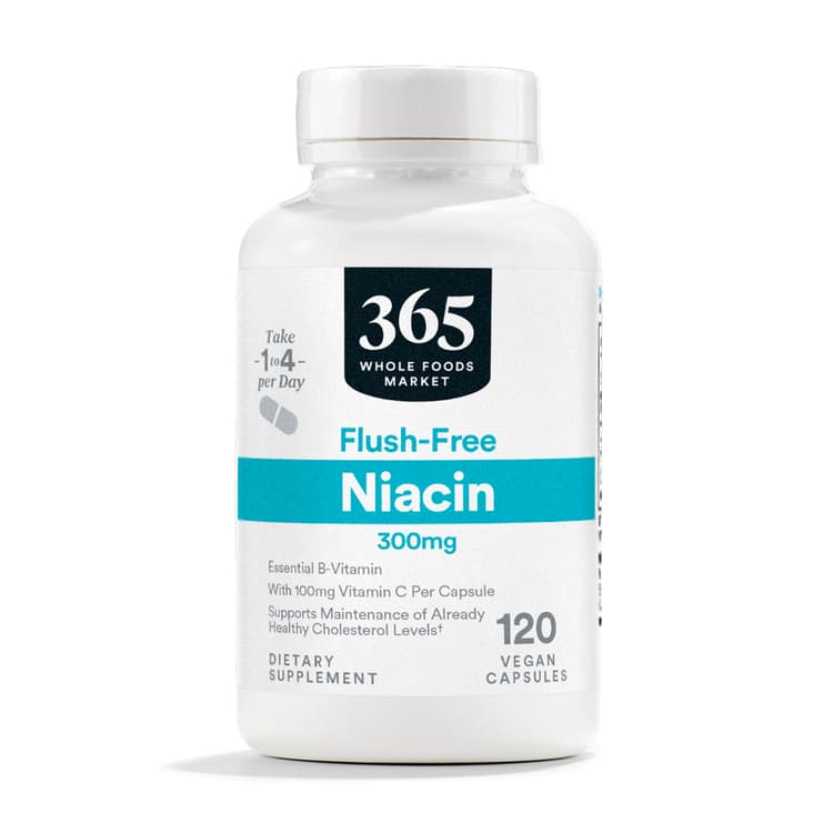 365 By Whole Foods Market Supplements - Vitamins, Niacin - Flush Free, 120 Vegan Capsules