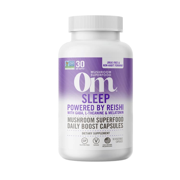 Om Mushroom Superfood Sleep Capsules- 30 Day Supply, 90 Vegetable Capsules