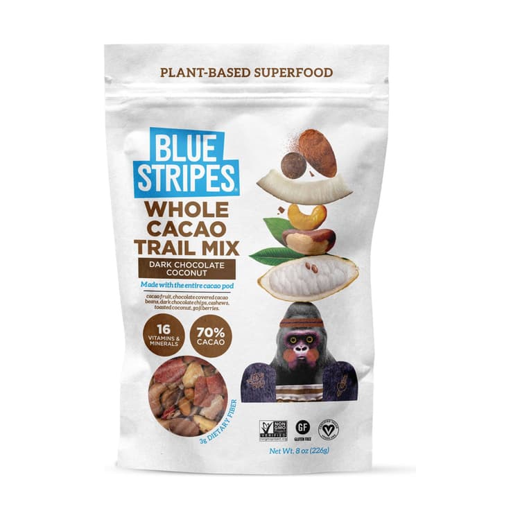 Blue Stripes Dark Chocolate Coconut Whole Cacao Trail Mix