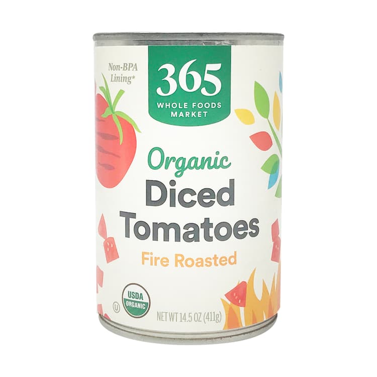 365 By Whole Foods Market Organic Shelf-Stable Tomatoes Diced - Fire Roasted