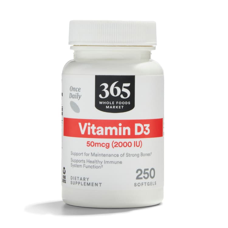 365 By Whole Foods Market Vitamin D3 Softgels, 2000 Iu, 250 Softgels