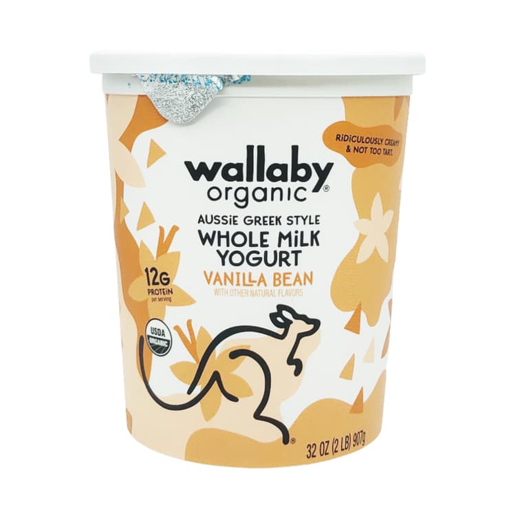 Wallaby Whole Milk Yogurt Organic Aussie Greek Style Vanilla Bean