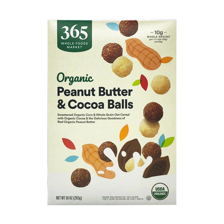 365 By Whole Foods Market Organic Peanut Butter & Cocoa Balls Cereal