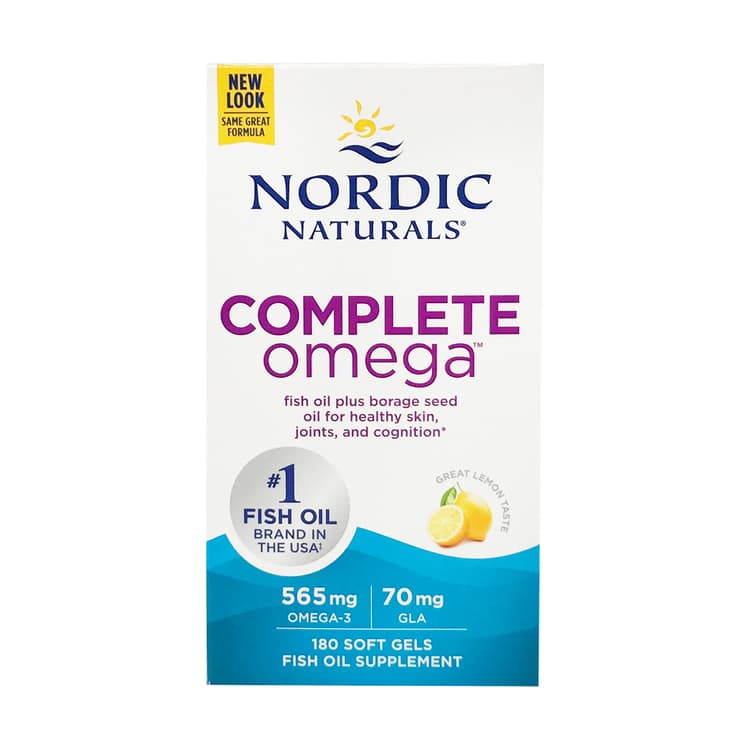 Nordic Naturals Lemon Flavor Complete Omega Soft Gels, 180 Soft Gels