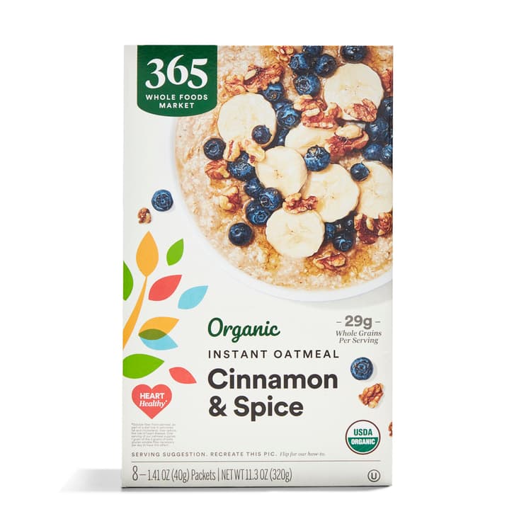 365 By Whole Foods Market Organic Instant Oatmeal Cinnamon Spice