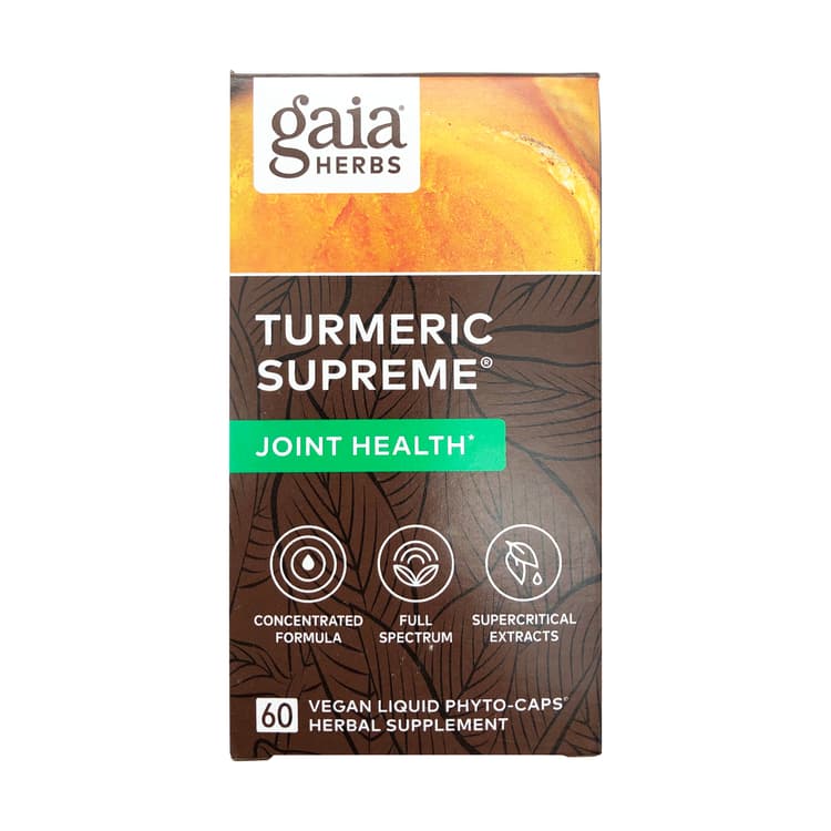 Gaia Herbs Turmeric Supreme Joint Liquid Phyto-Caps, 60 Vegan Liquid Phyto-Caps