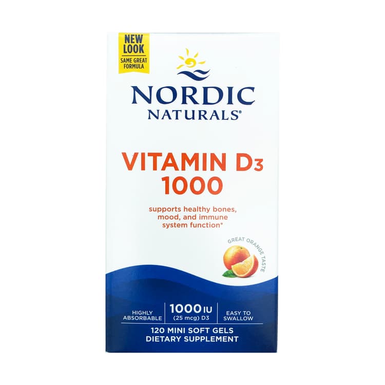 Nordic Naturals Vitamin D3 Soft Gels 1000 Iu, 120 Mini Soft Gels