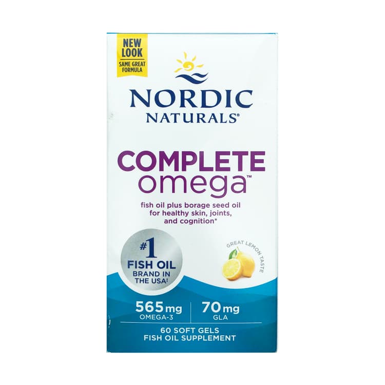 Nordic Naturals Complete Omega Lemon Flavored Soft Gels, 60 Soft Gels
