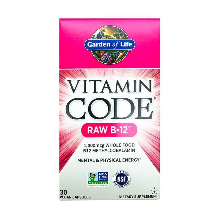Garden Of Life Vitamin Code Raw B-12 Vegan Capsules 1000Mcg, 30 Vegan Capsules