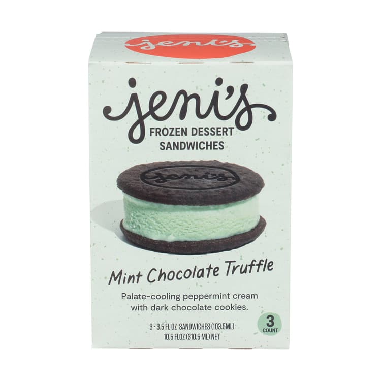 Jenis Splendid Ice Cream Jeni'S Ice Cream - Mint Chocolate Truffle Dessert Sandwiches
