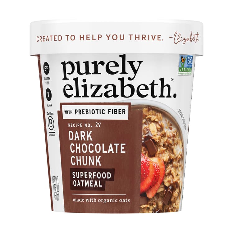Purely Elizabeth Superfood Oatmeal Cup Dark Chocolate Chunk