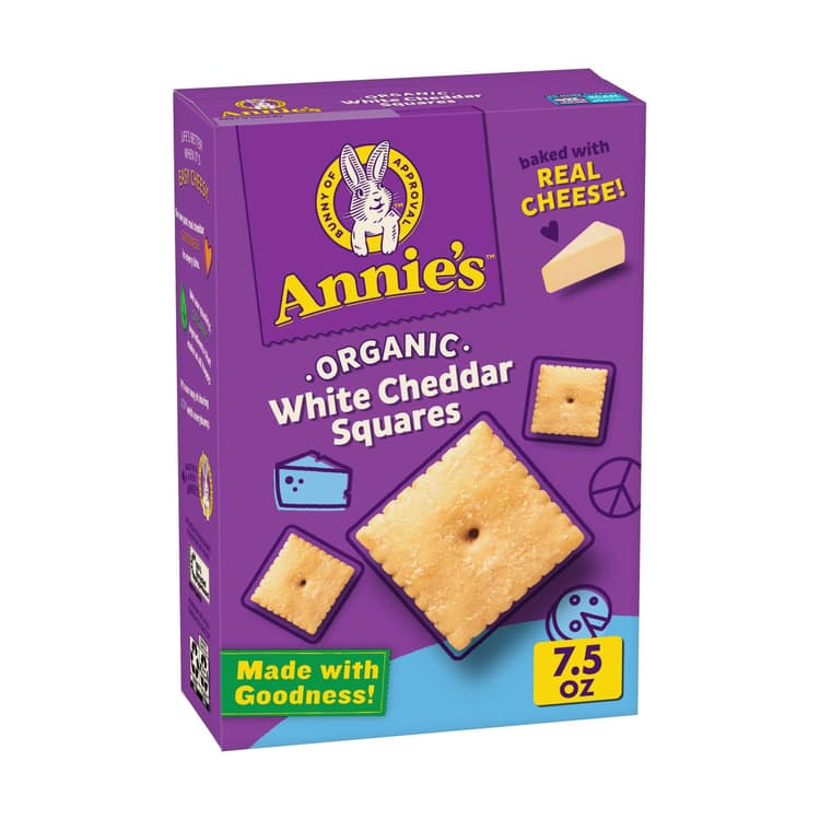 Annie'S Homegrown Organic White Cheddar Squares Crackers