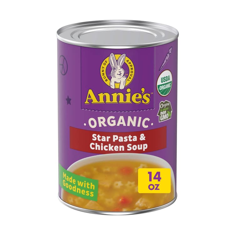 Annie'S Homegrown Annie'S Organic Star Pasta & Chicken Canned Soup, Ready To Serve