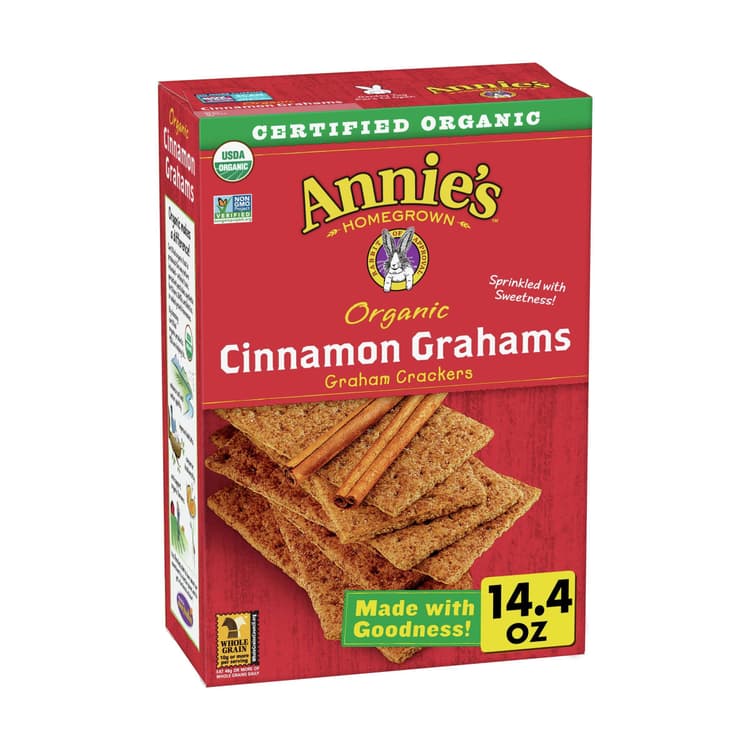 Annie'S Homegrown Annie'S Organic Graham Crackers, Cinnamon, Whole Grain