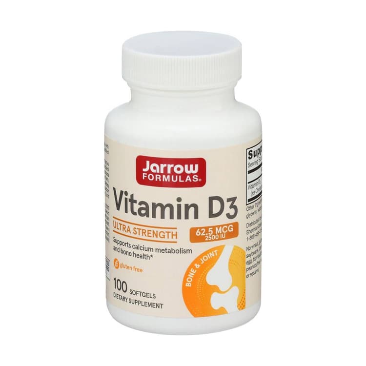 Jarrow Formulas Vitamin D3 Softgels, 2500Iu, 100 Softgels