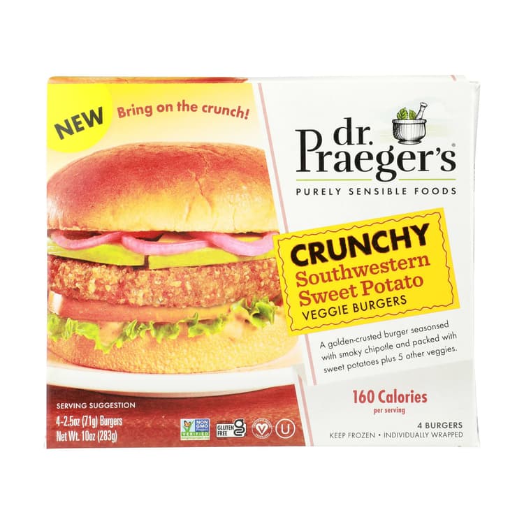 Dr. Praeger'S Crunchy Southwestern Sweet Potato Veggie Burger