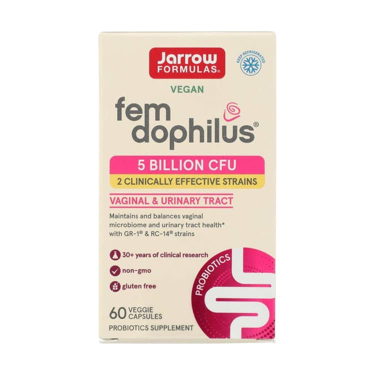 Jarrow Formulas Women'S Fem Dophilus Oral Probiotic Supplement, 60 Veggie Capsules