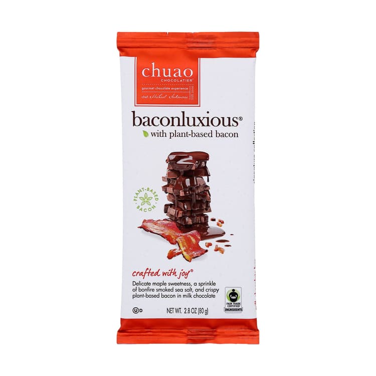 Chuao Chocolatier Milk Chocolate Plant Based Baconluxious Bar
