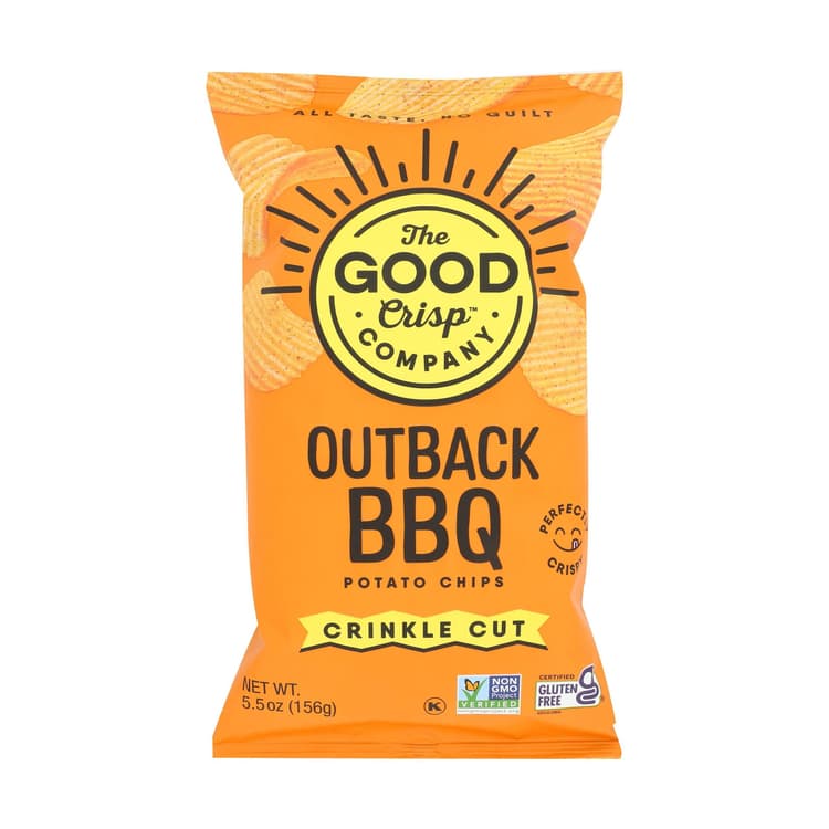 The Good Crisp Company Crinkle Cut Chips, Outback Bbq
