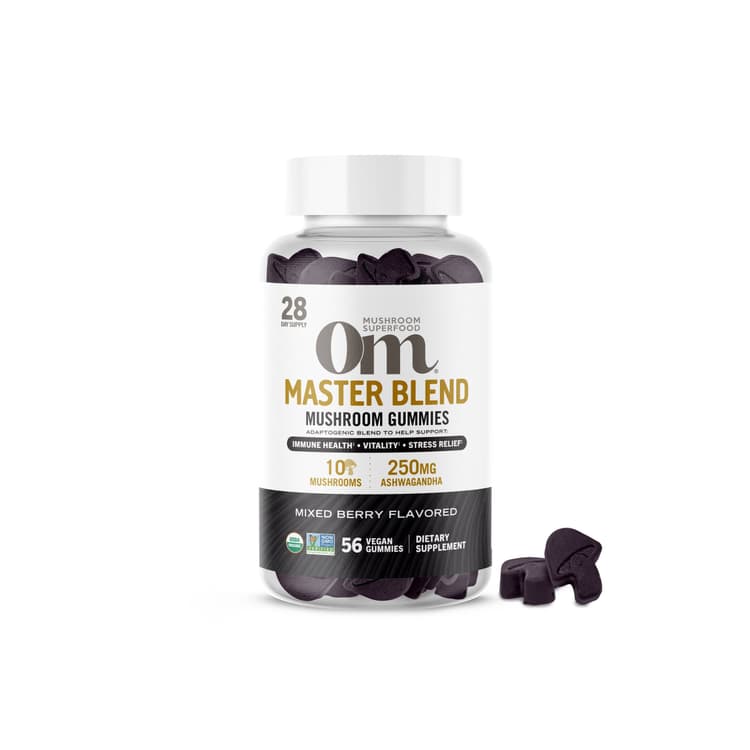 Om Mushroom Superfood Master Blend Gummies- 28 Day Supply, 56 Vegan Gummies