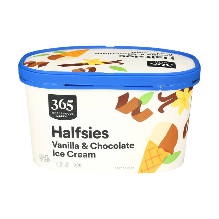 365 Whole Foods Market Halfsies Vanilla & Chocolate Ice Cream