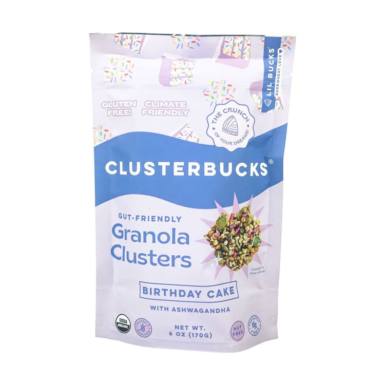 Lil Bucks Organic Birthday Cake Gut Friendly Granola Clusters