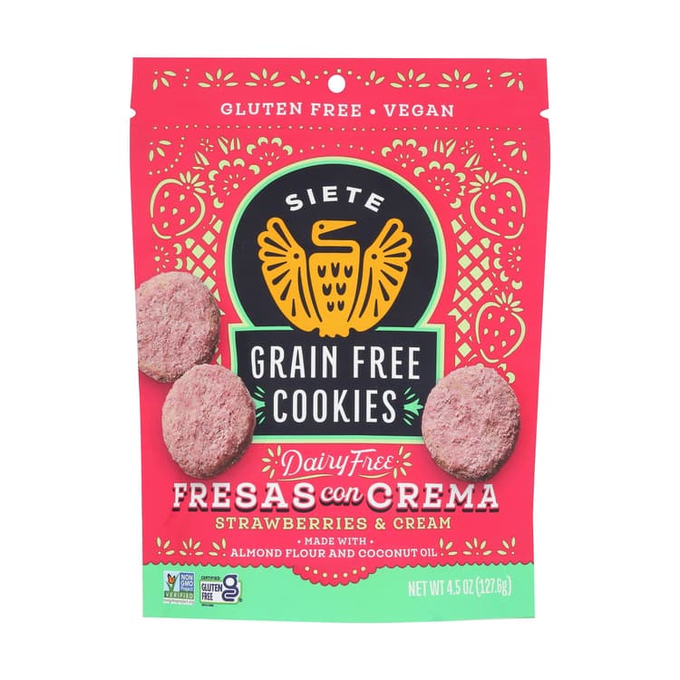 Siete Grain Free Fresas Con Crema Strawberry Cookies