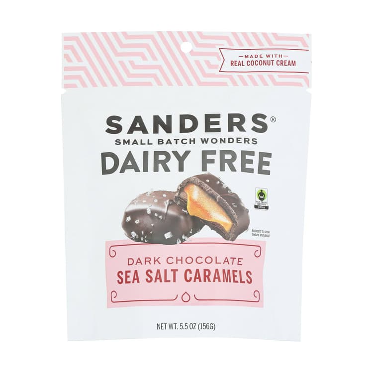 Sanders Fine Chocolates Dairy Free Dark Chocolate Sea Salt Caramels