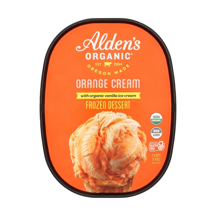 Alden'S Organic Organic Orange Cream With Vanilla Ice Cream