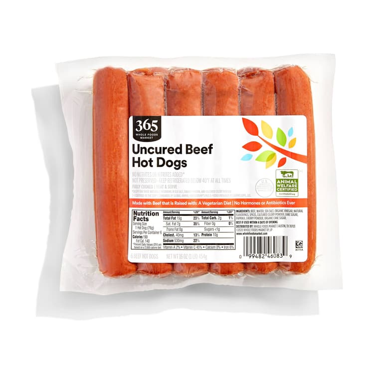 365 By Whole Foods Market Uncured Beef Hot Dogs