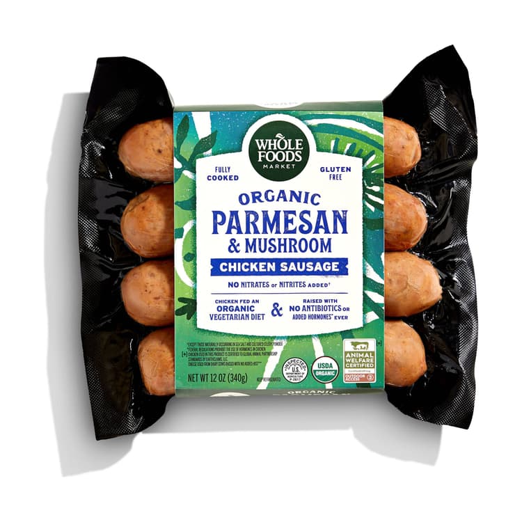 Organic Mushroom Parmesan Chicken Sausage