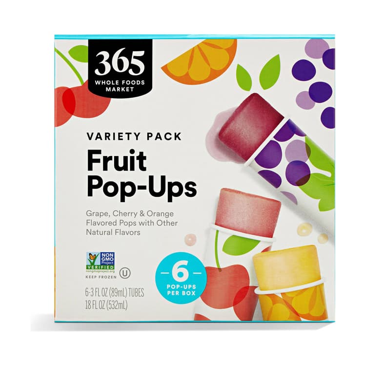 365 By Whole Foods Market Fruit Pop-Ups Grape, Cherry, Orange
