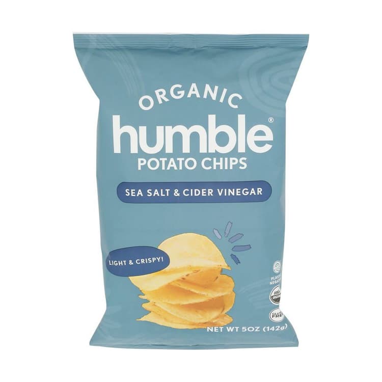 Humble Potato Chips Gluten Free Organic Light & Crispy Sea Salt And Cider Vinegar