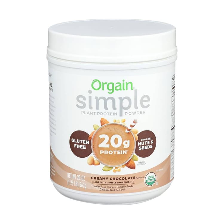 Orgain Simple Plant Protein Powder Creamy Chocolate
