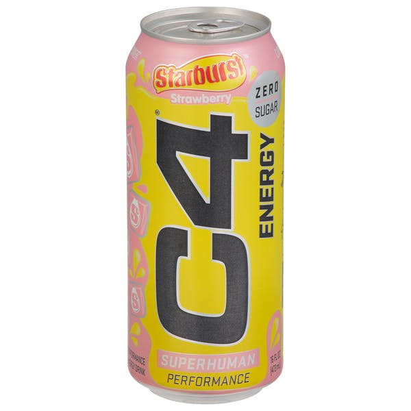 Is it Peanut Free C4 Energy Starburst Energy Drink, Zero Sugar Strawberry  Flavor