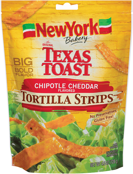 New York Bakery The Original Texas Toast Chipotle Cheddar Flavored Tortilla Strips