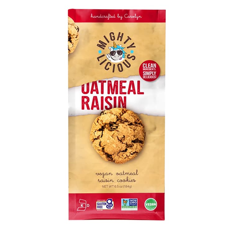 Mightylicious Cookies Vegan Gluten Free Oatmeal Raisin