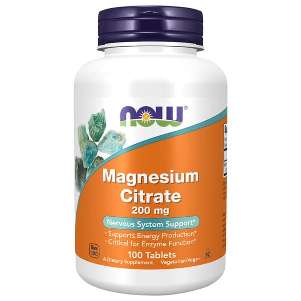 Now Magnesium Citrate Tablets, Nervous System Support