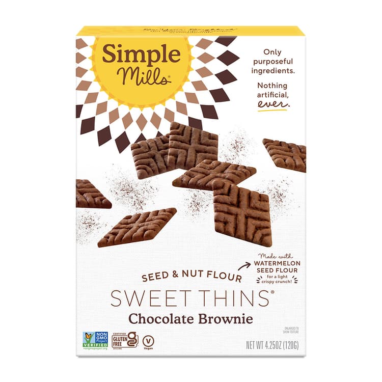 Simple Mills Seed & Nut Flour Sweet Thins Chocolate Brownie