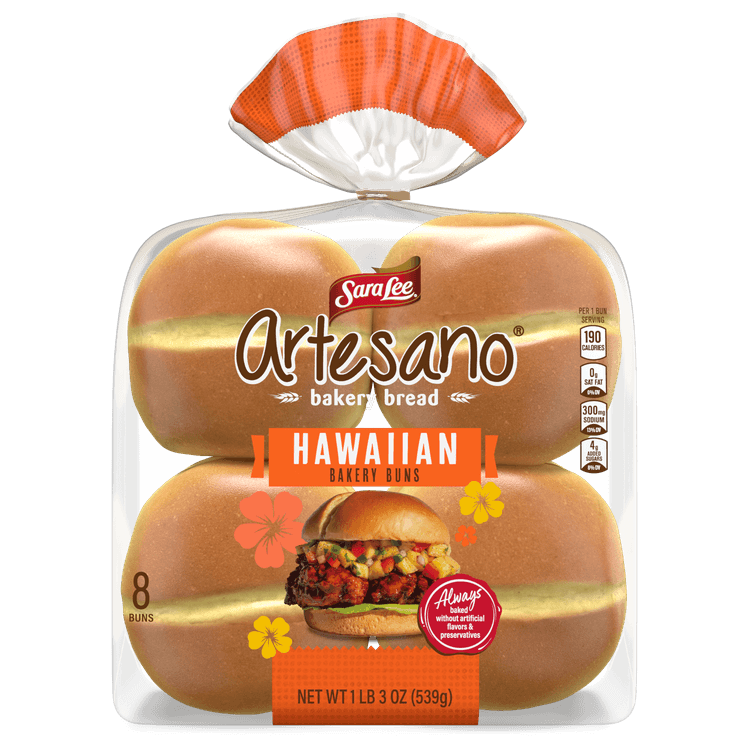 Sara Lee Artesano Bakery Bread Hawaiian Bakery Buns