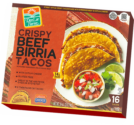 Don Lee Farms Crispy Beef Birria Tacos