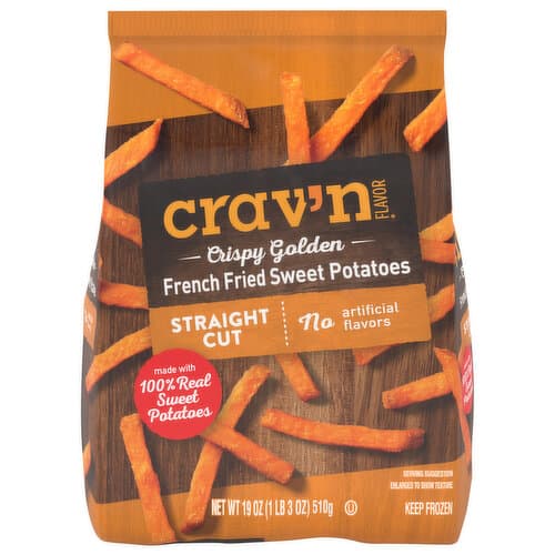 Crav'N Flavor Crispy Golden Straight Cut French Fried Sweet Potatoes