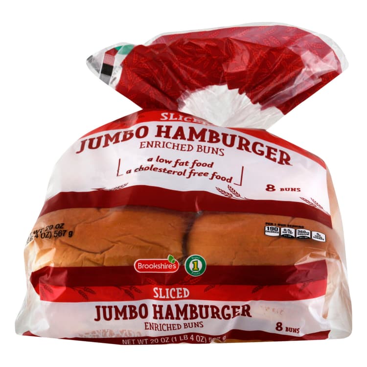 Brookshire'S Enriched Sliced Jumbo Hamburger Buns