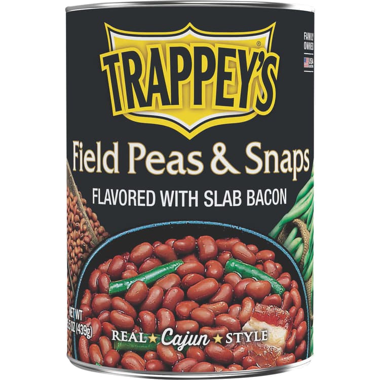 Trappey'S Field Peas & Snaps, Flavored With Slab Bacon