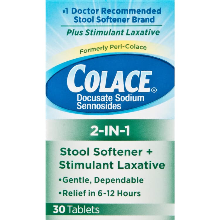 Colace Stool Softener + Stimulant Laxative, 2-In
