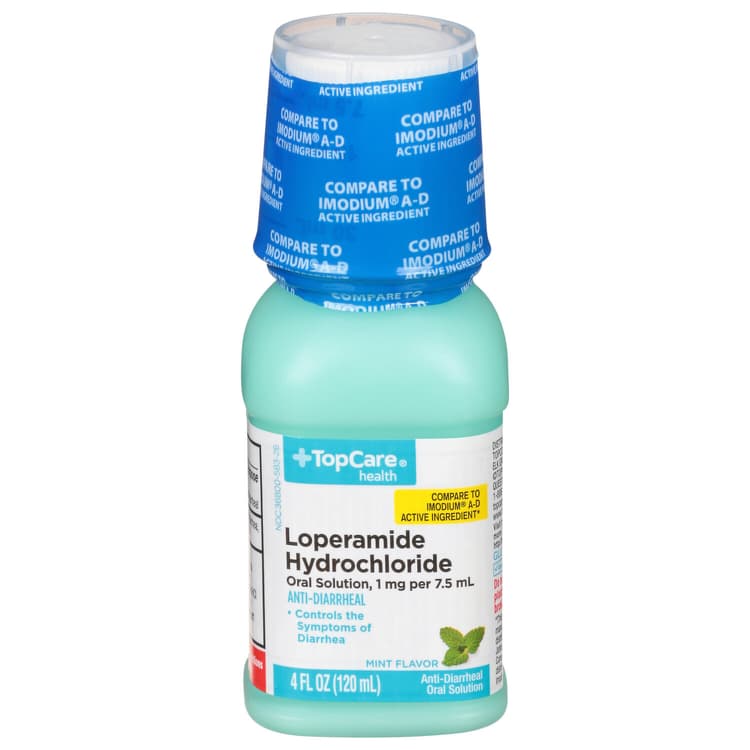 Topcare Loperamide Hydrochloride, Oral Solution, Mint Flavor