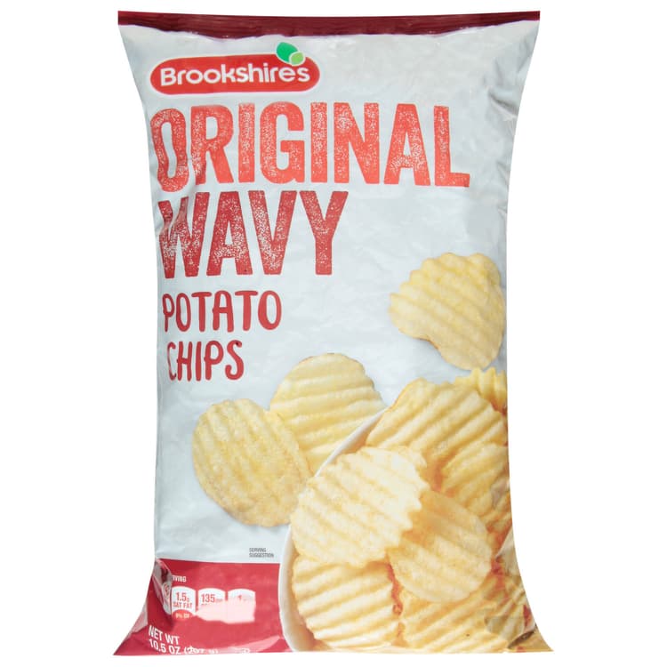 Brookshire'S Potato Chips, Original, Wavy
