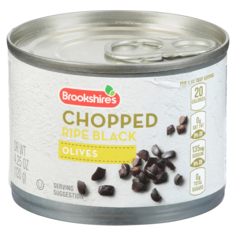 Brookshire'S Olives, Chopped, Ripe Black