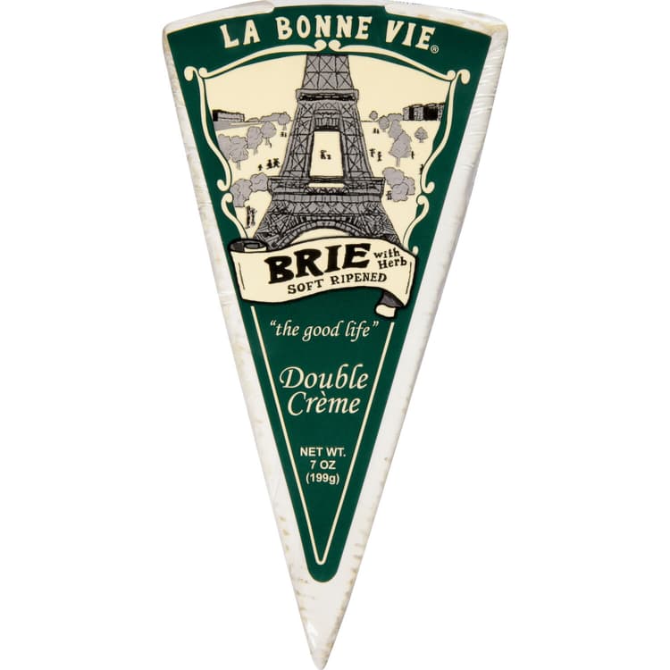 La Bonne Vie Soft Ripened Double Creme Brie With Herb Cheese